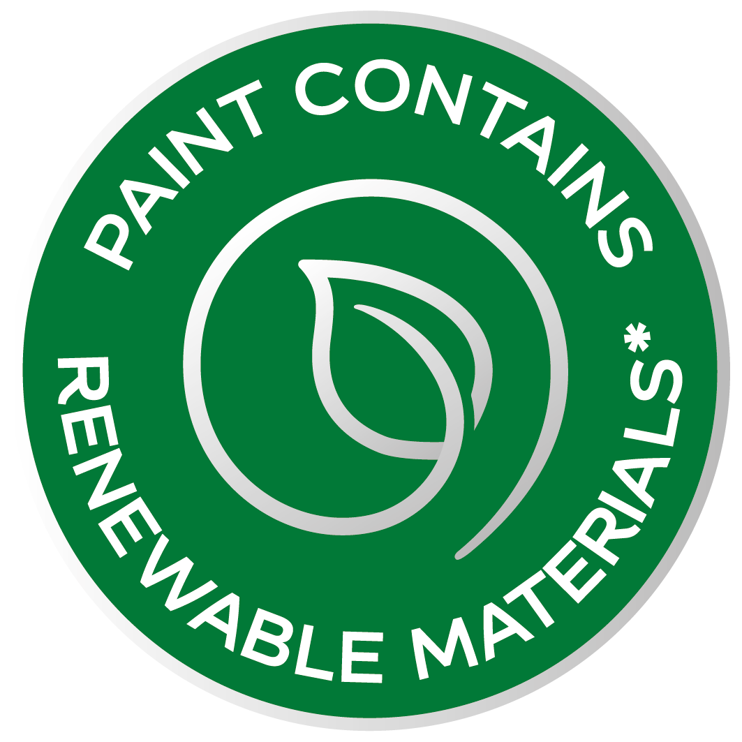 Paint containing renewable materials