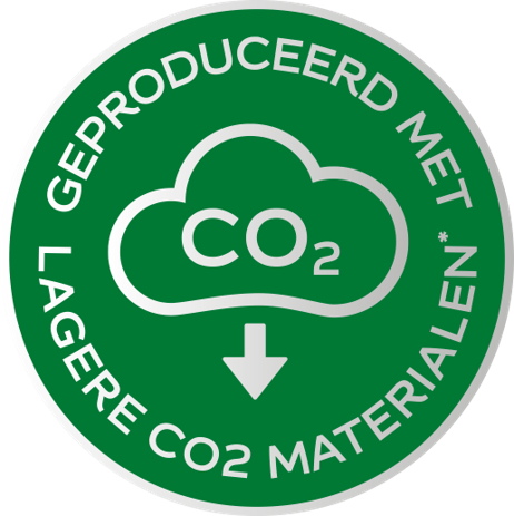Produced using lower CO2 materials