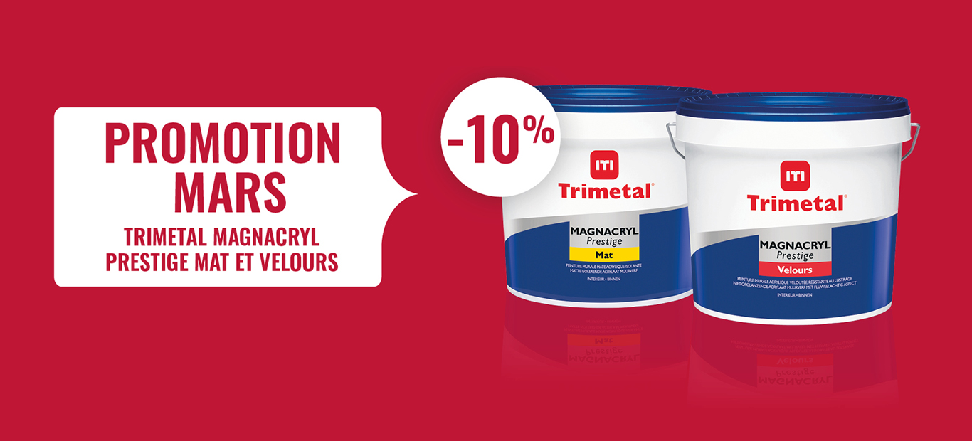 Promotion de -10% sur magnacryl prestige mat et velours