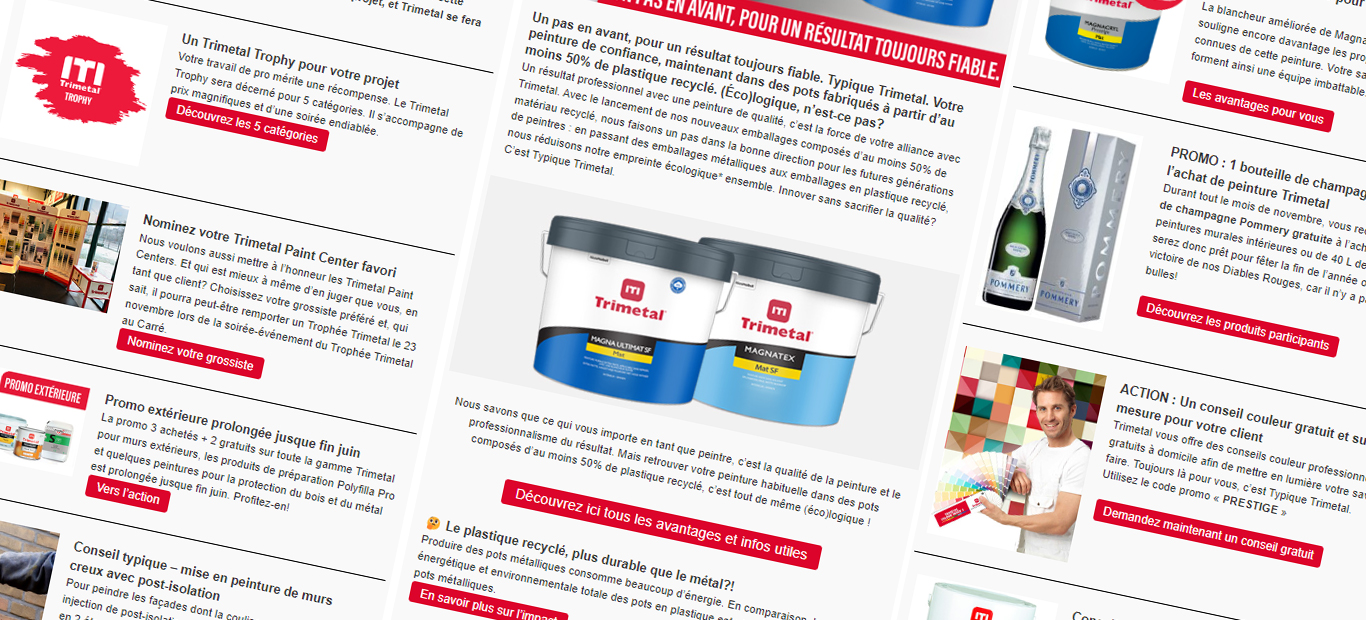 collage de différentes newsletters