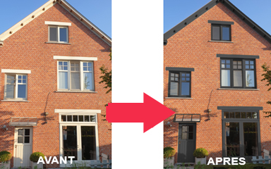 voor-na ingekleurde ramen