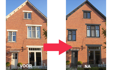 voor-na ingekleurde ramen