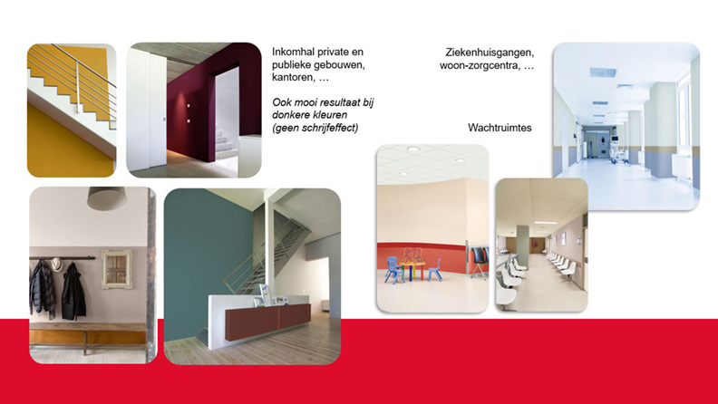 Gebruik Magna protect in publieke gebouwen, inkomhal, ziekenhuizen