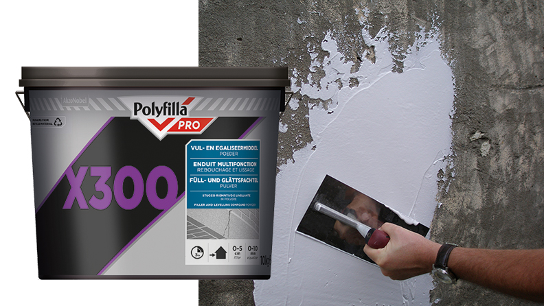 X300 gebruiken op betonnen buitenmuur